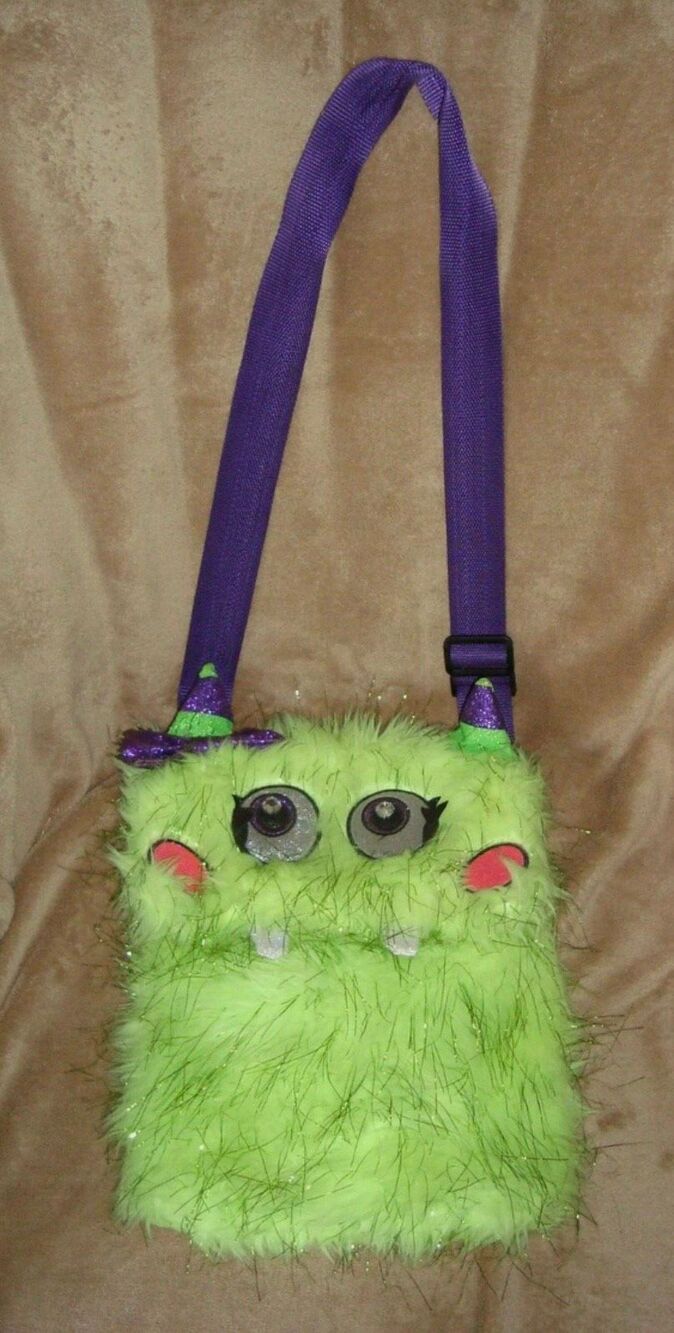 Justice fuzzy monster purse